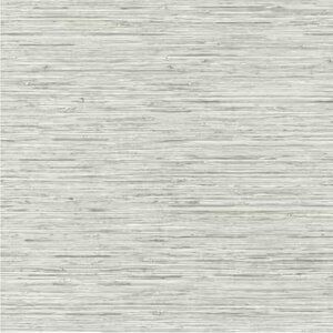 NEW Light Grey Grasscloth Vinyl Peel Stick Wallpaper Neutral Relaxed Soothing
